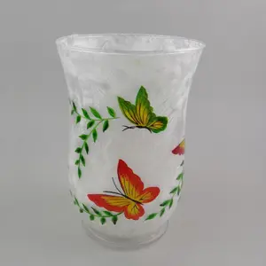 थोक सजावटी लंबा स्पष्ट हाथ उड़ा ग्लास फूल सिलेंडर vases