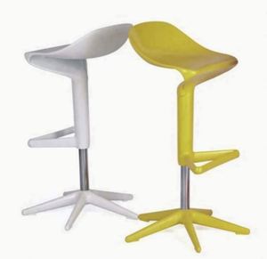 Modern Rotating Leather Bar <b>Stool</b> Fashionable Art Deco Design Shape <b>Height</b>-<b>adjustable</b> High <b>Stool</b> for Kitchen Use Counter Cash - Product Image 3