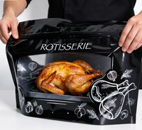 Sac refermable personnalisé anti-graisse pour volaille (dinde, canard, poulet grillé entier) en PET/PE (CPP) compatible micro-ondes