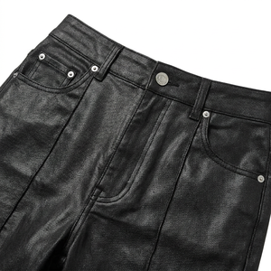 XUCHANG Fabricant OEM de jeans en denim pour femmes, logo personnalisé, haute qualité, coton <span class=keywords><strong>ciré</strong></span> lavé, 100% coton, design de créateur - Product Image 4