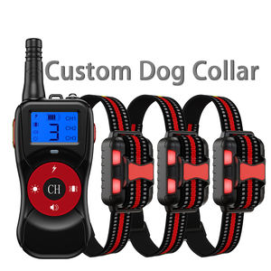 <span class=keywords><strong>Collar</strong></span> de entrenamiento de perros de plástico personalizado profesional con control remoto IP67 impermeable recargable descarga eléctrica y vibración - Product Image 2