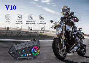 Nouveaux écouteurs sans fil TWS à longue autonomie avec interphone pour <span class=keywords><strong>casques</strong></span> de moto, microphone intégré et faible latence - Product Image 5