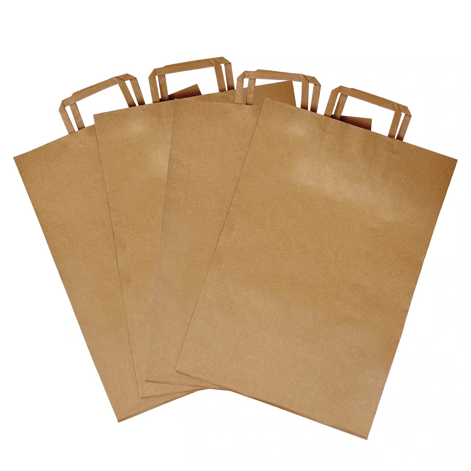 Kraft Paper Bags with Flat Handles 12x7x17 inches