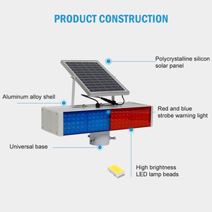 Sạc Nhanh Dễ Dàng Cài Đặt Cảm Biến Chuyển Động Cảnh Báo Đường IP67 Ngoài Trời Không Thấm Nước 120W 160W Năng Lượng Mặt Trời Đèn Giao Thông - Product Image 3