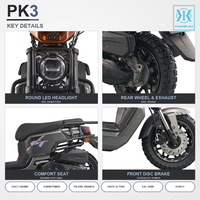 Scooter 125CC, moteur refroidi par air, démarrage sans clé, EFI, freins à disque avant et arrière, réservoir de carburant de 8 L, 80 km/h, EURO 5 pour adultes
