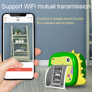 מצלמת ילדים עם חיישן cd חיישן wifi 180 מסך HD זווית רחבה עיצוב דינוזאור עמיד למים-מתנה לילדים - Product Image 4
