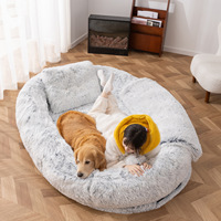 Großhandel Plüsch Riesiges Flauschiges Orthopädisches Menschen-Hunde-Bett in Menschengröße für Extra Große Hunde 44x32 Zoll