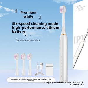 Tùy Chỉnh Hộ Gia Đình Bàn Chải Đánh Răng Điện Người Lớn Tóc Mềm Sáu Bánh Sạc Âm Thanh Sóng Lâu Dài 30-Ngày Thời Gian chạy LED Hiển Thị - Product Image 6