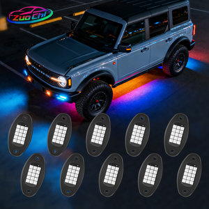 Neue, heiß begehrte 12V 15 LED RGBW Rock Lights für LKW und PKW – Farbenfrohe Outdoor-Beleuchtung mit <span class=keywords><strong>App</strong></span>-Steuerung - Product Image 1
