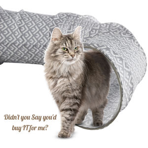 Túnel interactivo plegable para gatos, juguete de cama de alta calidad para gatos grandes - Product Image 3