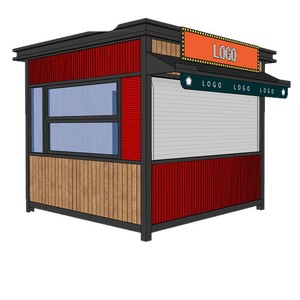 Kiosque alimentaire en acier inoxydable 4,8 m² extérieur, résistant à la rouille, montage facile - Product Image 1
