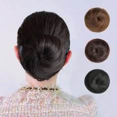 Parrucca da donna con capelli corti stile cacca da donna Hanbok nuziale Chignon parrucca - Product Image 1
