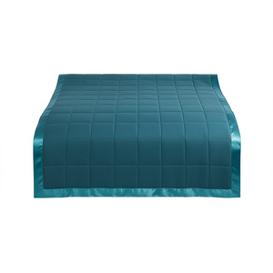 Edredón Ligero Alternativo a Plumón, Acolchado, Color Sólido, con Ribete de Satén, para Uso Doméstico, de Poliéster y Algodón, Rectangular, para las Cuatro Estaciones - Product Image 1