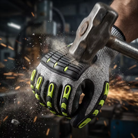 Gants de sécurité HTR avec protections anti-chocs TPR robustes sur les phalanges et les doigts