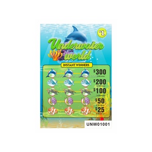 Billets de loterie à gratter économiques à trois fenêtres, thème Monde sous-marin, impression de billets à gratter - Product Image 5