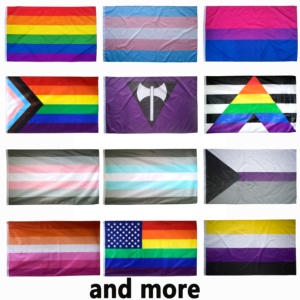 <span class=keywords><strong>Bandera</strong></span> del orgullo LGBTQIA lista para enviar, 5 'x 3', poliéster tejido, decoración interior y exterior para personas <span class=keywords><strong>de</strong></span> <span class=keywords><strong>género</strong></span> y <span class=keywords><strong>fluido</strong></span> - Product Image 5
