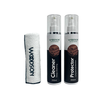 Kit d'entretien pour cuir suédé et nubuck, produit d'entretien pour cuir nubuck brun foncé, nettoyant et protecteur pour suède en spray