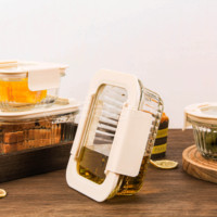 Ensemble de contenants alimentaires en verre professionnels de qualité supérieure, récipients en verre avec couvercle pour la cuisine