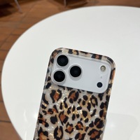 Coque de téléphone antichoc rigide à motif léopard de luxe pour iPhone 17 Air 16 15 14 13 12 11 Pro Max
