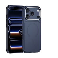 Nouveauté GKK pour 17 Pro Max Étui de téléphone portable magnétique TPU+PC Design couleur unie Protection 360° Charge sans fil