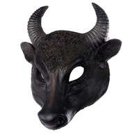 Masque de tête de taureau en mousse PU 3D pour Halloween, pâques, carnaval, fête, demi-visage, Animal réaliste