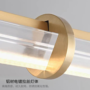 Lámpara Colgante de Vidrio Lineal Minimalista Italiana para Comedor, Lámpara de Techo Geométrica de Alta Gama, Estilo Nórdico para Vestíbulo y <span class=keywords><strong>Bar</strong></span> - Product Image 4