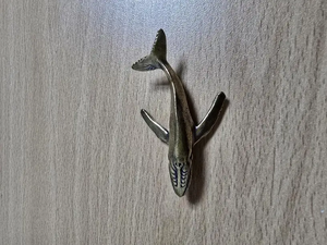 Hand gefertigte antike Messingwal-Skulptur-Komplizierte Details, Vintage Sammler dekor für Home Office Schreibtisch - Product Image 6