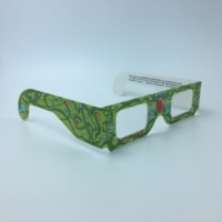 Verres en papier de Diffraction de coeur en gros