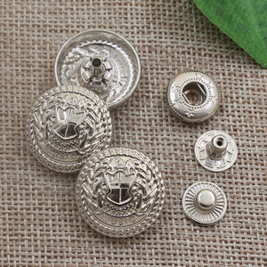 Manufacturer good quality 22mm <strong>custom</strong> logo round press metal snap <strong>button</strong> for jacket - Product Image 4