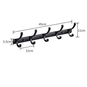 Porte-manteau mural en bambou avec 6 crochets, style nordique, écologique, pour l'organisation de la maison, des vêtements, de la cuisine, des clés et des sacs à main - Product Image 2