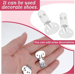 Ymapinc Clips Metálicos Decorativos Plateados para Zapatos de Mujer, Lazos para Zapatos, Adornos DIY para Calzado - Product Image 4