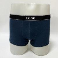 Boxers pour hommes en coton et élasthanne avec logo imprimé personnalisé, légers, respirants, avec ceinture élastique, pour tous les jours, toutes saisons