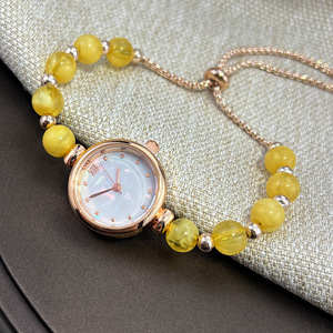 New Arrivals Niche Light Luxury 23mm Women's Quartz <strong>Watch</strong> Adjustable Pull-Out Hot Style Alloy Featuring New <strong>Pearl</strong> 20mm Pointer - Product Image 2