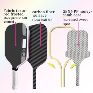 Paleta de Pickleball OEM Personalizada Pro4 con Relleno de Espuma de 14 mm y 16 mm de Grosor, Núcleo GEN4 Termoformado, Fibra de Carbono T700 - Product Image 4