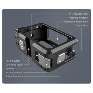 <span class=keywords><strong>Cage</strong></span> pour caméra en alliage d'aluminium compatible avec la caméra DJI Osmo Action 6, accessoires de caméra, <span class=keywords><strong>cage</strong></span> de protection, cadre d'extension, étui avec vis - Product Image 6