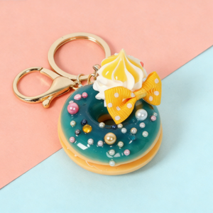 Grosir Gantungan Kunci Donat Kue Krim <span class=keywords><strong>Mini</strong></span> Simulasi Kartun Buatan Tangan Ramah Lingkungan Berkualitas Tinggi Kreatif - Product Image 6