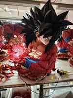 Offre Spéciale fibre de verre grandeur nature Super Saiyan 4 Goku figurine d'anime buste en résine Statues Goku Sculpture pour la décoration intérieure