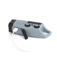 Radio de mano solar de emergencia portátil Cargador de teléfono celular con linterna de plástico AM FM con energía solar con capacidades climáticas