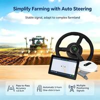 Sistem Kemudi Otomatis Traktor RTK GNSS GPS Autopilot Kit AS812 Layar 12.1 Inci Setir Elektrik Akurasi 2.5cm