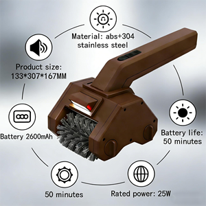 Electric <b>BBQ</b> Grill Brush Cordless & Rechargeable with Electronic Control and Plastic Construction for Outdoor Grills - Product Image 3