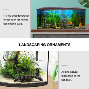 Elegante stile cinese resina corda ponte 13x4x6CM forma irregolare decorazione essenziale per il giardino acquari stagno terrari - Product Image 5