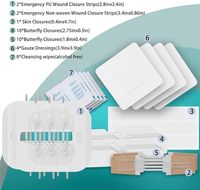Trousse de premiers soins pour la fermeture des plaies, bandes respirantes qui maintiennent fermement les petites plaies fermées, idéal après les sutures ou les agrafes