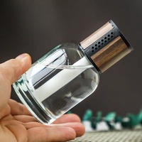 Bouteille diffuseur de parfum pour voiture en verre de luxe tendance, 100ml/120ml/150ml, transparente, écologique, recyclable, avec bouchon à vis, pour désodorisant et décalcomanies