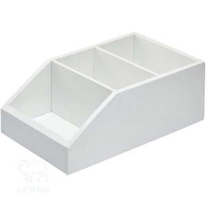 ถังเก็บอาหารไม้ไผ่สีขาวพร้อมช่องแบ่ง3ช่อง - Product Image 2