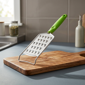 Râpe en acier inoxydable avec poignée verte, outil de cuisine manuel pour fruits et légumes - Product Image 2