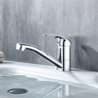 Robinet de cuisine monocommande moderne en laiton pour eau froide, à poser sur plan