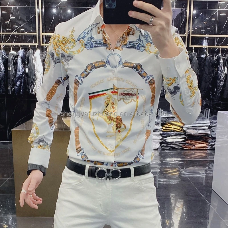 Latest Design Casual Men's Shirt Wholesale Men's Wear Shirt With Full Sleeves at Competitive Price Men's plain Long-sleeve shirt