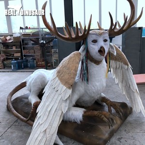 Estatua de Búho Animatrónico de Tamaño <span class=keywords><strong>Real</strong></span> con Control Remoto y Estructura Metálica para Parques, Centros Comerciales y Áreas de Aventura - Product Image 4
