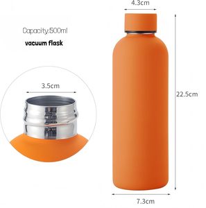 Bouteilles isothermes à double paroi avec logo personnalisé, 350 ml, 500 ml, petite ouverture, en acier inoxydable, bouteille d'eau de sport pour les voyages - Product Image 4