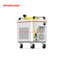Équipement de nettoyage au laser portable à impulsions 200W 300W 500W, source laser Raycus Max JPT IPG, machine de nettoyage au laser à lumière plate